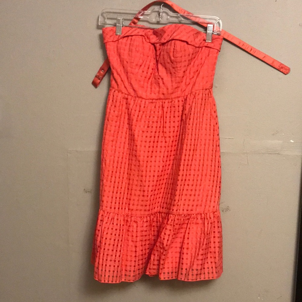 Coral Anthropologie Hitherto dress - 2